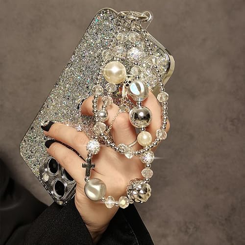 Phone Wrist Strap,Marble Beaded Phone Charm with Tether Tab,Hands-Free Wrist Strap (F) - color: F