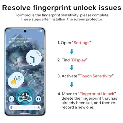 OMOTON 3+2 Pack for Pixel 8 Pro Screen Protector (6.7 Inch, 2023 Released) - size: Pixel 8 Pro - 6.7 Inch