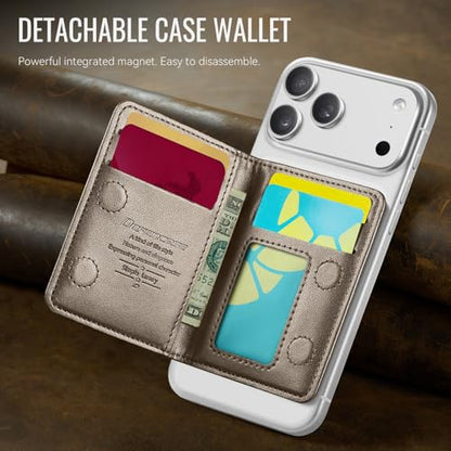 Defencase for Magsafe Wallet Magnetic Card Holder RFID Blocking, Titanium - color: Fashion Desert Titanium