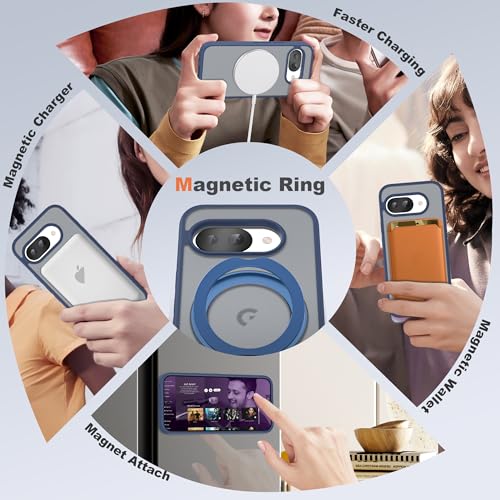 Compatible with Google Pixel 9a Case with Stand 6.3",Blue - color: Blue, size: Google Pixel 9a