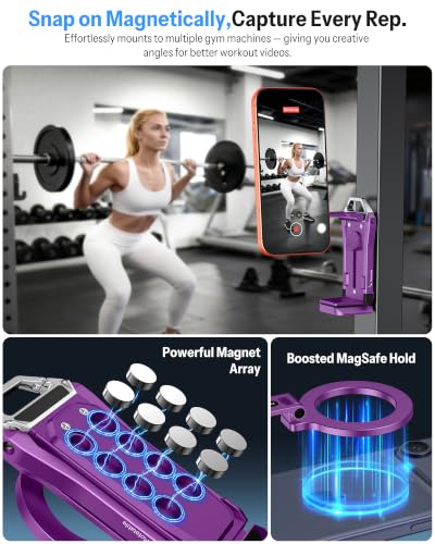 OMOTON TP02-Pro 5 in 1 Magnetic Phone Holder for Vlogging Essentials Purple - color: Purple