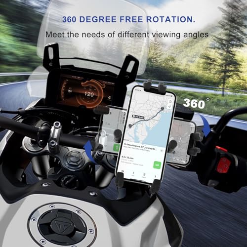 Motorcycle Rear View Mirror Phone Mount Compatible with 4.8-7" Cell Phone - color: Rearview Mirror Mount
