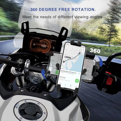 Motorcycle Rear View Mirror Phone Mount Compatible with 4.8-7" Cell Phone - color: Rearview Mirror Mount