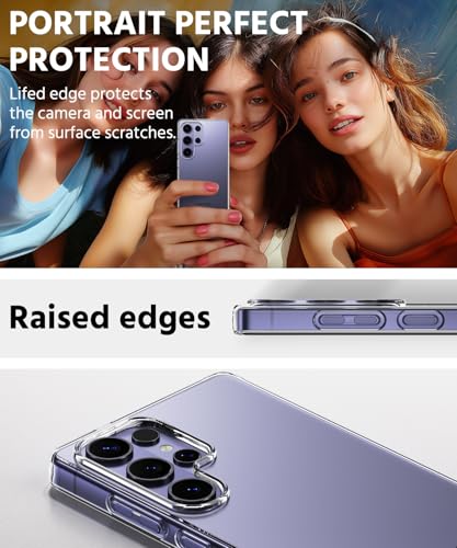 Compatible with Samsung Galaxy S26 Ultra Case, Ultra [Slim Thin] Flexible Clear TPU [Scratch-Resistant] Gel Rubber Soft Skin Silicone Protective Phone Case Cover for Galaxy S26 Ultra (Clear) - size: S26 Ultra