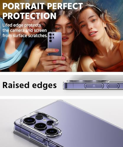 Compatible with Samsung Galaxy S26 Ultra Case, Ultra [Slim Thin] Flexible Clear TPU [Scratch-Resistant] Gel Rubber Soft Skin Silicone Protective Phone Case Cover for Galaxy S26 Ultra (Clear) - size: S26 Ultra