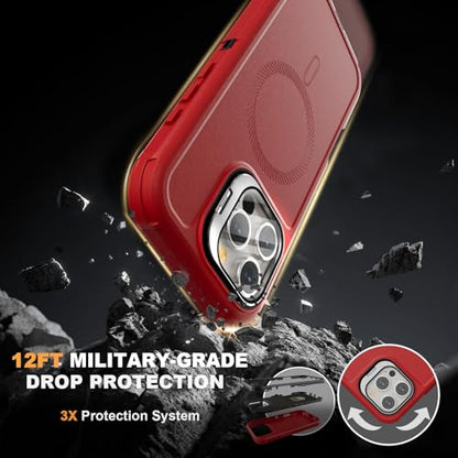 Follaroma for iPhone 16 Pro Case,Magnetic,Heavy Duty Case,6.3'',Red - color: Red, size: iPhone 16 Pro 6.3''