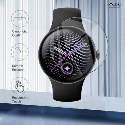 6 Pack Compatible for Google Pixel Watch 5 45mm Screen Protector, Flexible TPU Film [Not Glass], Full Coverag, HD Clear Easy Install, Bubble Free for Google Watch 5 45mm Screen Protector - size: Google Pixel Watch 5 45mm