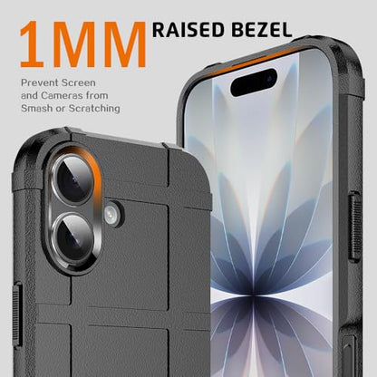 Rugged Shield Case for iPhone 17 (6.3") Compatible with MagSafe, 8ft Military Drop Proof, Wear Resistant Tactical Cover, Dark Black - color: Dark Black-M, size: iPhone 17
