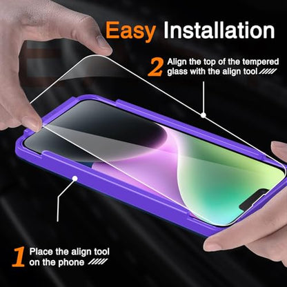 Wiaocit Tempered Glass Screen Protector for iPhone 14 Plus - size: iPhone 14 Plus-6.7 Inch
