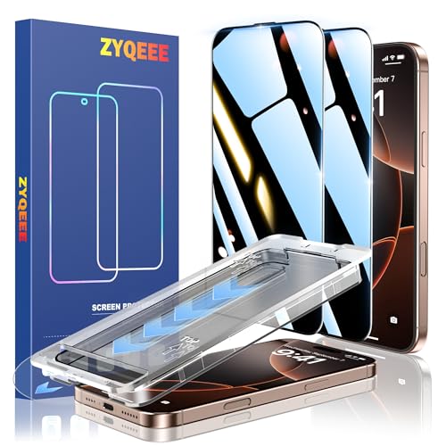 2 Pack for iPhone 16 Pro Privacy Screen Protector 6.3 inch, [Military Grade Shatterproof] 9H Tempered Glass Protective Film, Fast & Easy Installation, Auto Alignment, Auto Dust-Elimination - size: iPhone 16 Pro