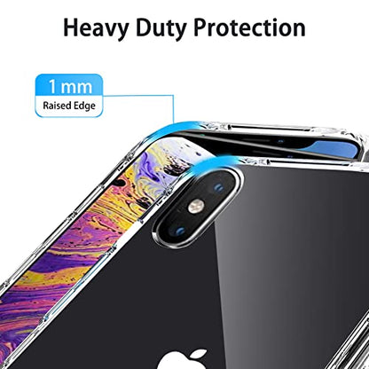 JJGoo Compatiable with iPhone Xs Max Case Clear, Transparent Shockproof Phone Case for iPhone Xs Max, Slim Anti-Scratch Hard PC Back Protective Cover Bumper - size: for iPhone Xs Max