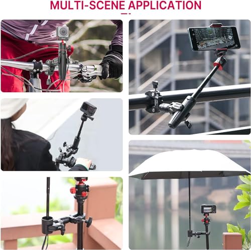 ULANZI Super Clamp Double Camera Clamp, R096 Crab Plier Clip Bracket Mount