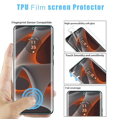 [2 Pack for Motorola Edge 50 Ultra/Moto X50 Ultra Screen Protector, Soft TPU Screen Protector (Not Glass) HD Clarity Flexible TPU Film Friendly Anti-Scratch Bubble Free