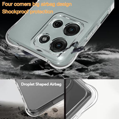 USTIYA Case for Motorola Moto G 5G 2025/2026/ G Play 5G 2026 Clear TPU Four Corners Military-Grade Protection Cover Transparent Soft funda