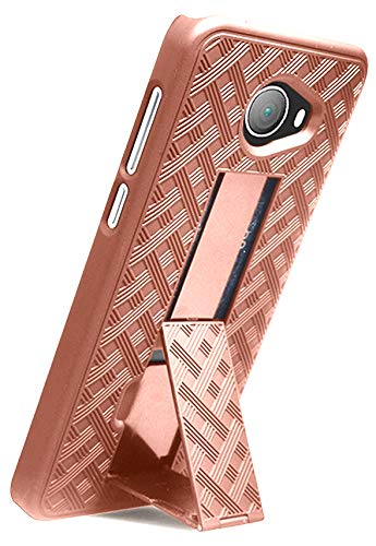 Nakedcellphone Kickstand Cover for Jitterbug Smart 2 Phone Case - Rose Gold | Slim Hard Shell with Stand, Satisfying Texture, For Lively Smart2 (Year 2018, Model 5049SJBS2) - color: Rose Gold