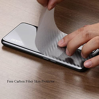 Ibywind for Oppo Reno 5/Find X3 Lite 5G Screen Protector,2 Pack,9H Hardness Tempered Glass and 1Pc Backing Carbon Fiber Film ,with Alignment Frame,Full Coverage,Bubble Free,Fingerprint Unlock,Scratch Resistant - size: Find X3 Lite/Reno 5 5G