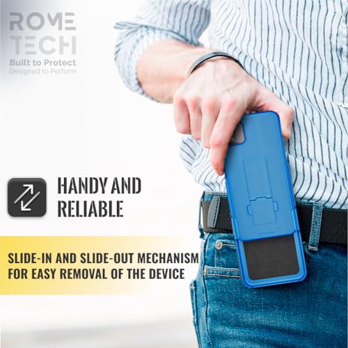 Designed for iPhone 14 Pro Max Case with Belt Clip Holster - Kickstand Cover Phone Case - Blue (Dots) - color: Blue, style: iPhone 14 Pro Max