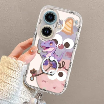 Phone Ring Stand Holder,Dinosaur Cell Phone Grip for Boys,Girls and Kids,Cute Kawaii Finger Ring Grip Stand for iPhone 17 16 15 14 13 Pro Max Plus Air - color: Cute Dinosaur Phone Ring Grip