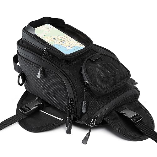 ILM Motorcycle Tank Bag Magnetic Waterproof Touch Screen Phone Pouch BT01 - color: Black