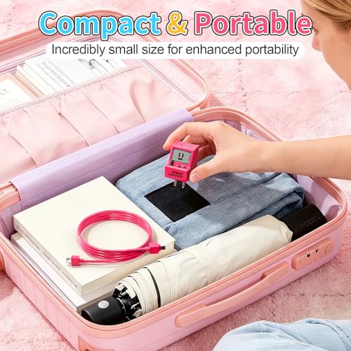 Aolcev for iPhone Charger 2 in 1 Dual USB A USB C Charger Block Retro 30W - color: Barbie Pink