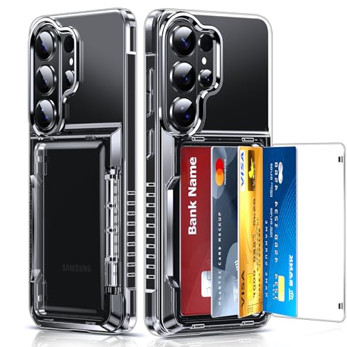 LeYi for Samsung Galaxy-S26-Ultra Wallet Case: with Card Holder Clear Phone Funda para for S 26 S26ultra Cover Rugged Heavy Duty Women Men Credit Card Military Grade Drop Protection, Transparent - color: Clear, size: Samsung Galaxy S26 Ultra 6.9''