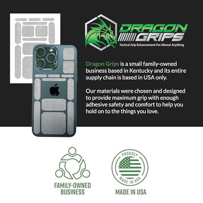 Dragon Grips 13pc Rubber Grip Tape, Non-Slip Adhesive Phone Grip Stickers - color: Clear, size: 2 pack