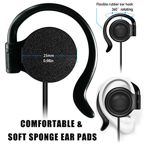 EXMAX 3.5mm Single Side Earphone Earbud One Ear Headphone for EXD-101 ATG-100T ELGT-470 Wireless Tour Guide System Receiver Touring Groups Radio Podcast Laptop MP3/4 Tablet PC Skype YouTube (Right) - color: Right