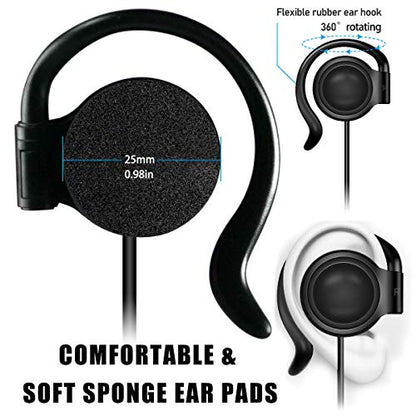 EXMAX 3.5mm Single Side Earphone Earbud One Ear Headphone for EXD-101 ATG-100T ELGT-470 Wireless Tour Guide System Receiver Touring Groups Radio Podcast Laptop MP3/4 Tablet PC Skype YouTube (Right) - color: Right