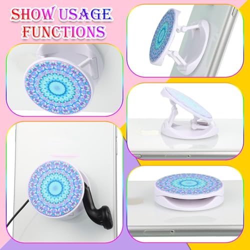 Honoson 9 Pcs Cell Phone Grip Holder Collapsible Holder, Mandala 2 - color: Mandala Style