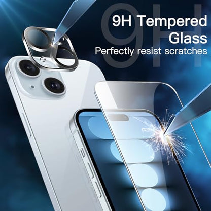 JETech Screen Protector for iPhone 15 Plus, 2+2 Pack - size: iPhone 15 Plus