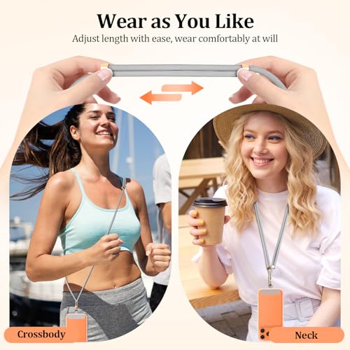 Dadanism Universal Phone Lanyard Set, Silver Gray - color: Silver Gray, style: Set