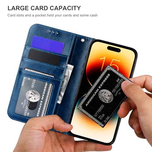Bocasal for MagSafe Wallet Case Card Holder for iPhone 15 Pro Max Blue - color: Blue for MagSafe
