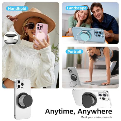 AUROX Magnetic Phone Grip for Magsafe Phone Grips, Transparent Grass Green - color: Transparent Grass Green