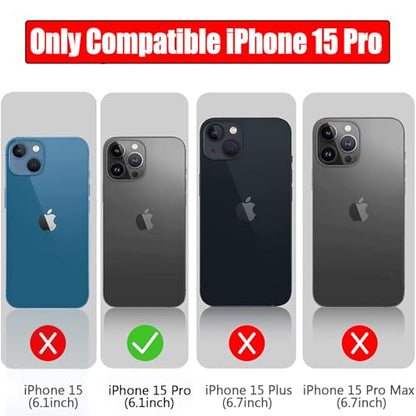 Battery Case for iPhone 15 Pro, Full Encircle 10000mAh High Capacity Rechargeable Portable Charger Case Extended Battery Pack for iPhone 15 Pro (6.1 inch) Wireless Charging Cover with Carplay-Black - size: iPhone 15 Pro (6.1 inch)