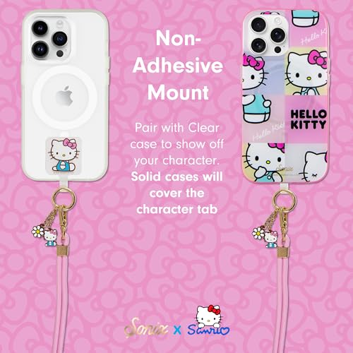 Sonix x Sanrio | Crossbody Phone Strap with Charms | Adjustable, Universal Cell Phone Rope Strap Lanyard | Pink Cord | Hello Kitty Pink Bows - color: Hello Kitty Pink Bows