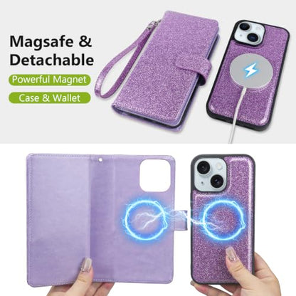 Varikke for iPhone 13 Wallet Case Compatible with Magsafe, Light Purple - color: (Compatible with MagSafe) Light Purple, size: iPhone 13 6.1"