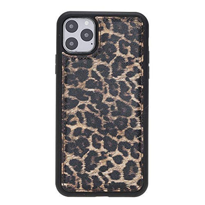 Venito Lucca Leather Case Compatible with iPhone 11 Pro Max (6,5inch) – Extra Secure with Padded Back Cover -Leopard Pattern - color: Leopard Pattern, size: iPhone 11 Pro Max