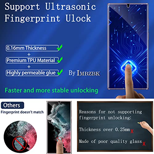 IMBZBK for Samsung Galaxy S22 Ultra 5G Screen Protector, 3+3 Pack - color: S22 Ultra-Transparent