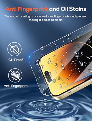 4 Pack for iPhone 14 Pro Screen Protector，Premium Tempered Glass Film 9H Hardness，Scratch Resistant，Bubble Free，Easy Installation，Ultra Durable，HD Clear，Case Friendly [6.1 inch] - size: iPhone 14 Pro