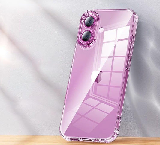 1pc Case for iPhone 16 Plus 6.7-Inch, Non-Yellowing Shockproof Phone Bumper Cover, Anti-Scratch Clear Back (Clear) - size: iPhone 16 Plus