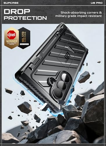 SUPCASE for Samsung Galaxy Z Fold 7 Case with Built-in Kickstand, Black - color: Black