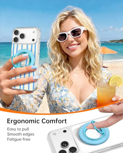 SYNCWIRE for MagSafe Phone Grip, Magnetic Phone Ring Holder - color: Light Blue