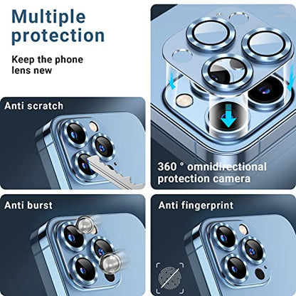 Korecase 2 Pack for iPhone 13 Pro/13 Pro Max Camera Lens Protector, Gold - color: Gold