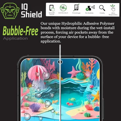 IQShield 2 Pack Screen Protector for Samsung Galaxy S22 5G 6.1 Inch, Easy Install, Anti-Scratch, Anti-Bubble, Clear TPU Film - size: 6.1-INCH