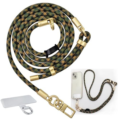 DAOSUN Phone Lanyard CellPhone Strap Crossbody, 3 in 1 Detachable Anti Theft Phone Cross Body Strap - color: Camouflage-8mm Paracord