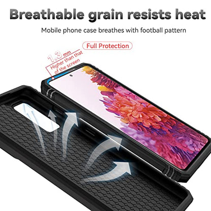 for Samsung Galaxy S20 FE 5G Case with Camera Lens Cover HD Screen Protector, Military-Grade Drop Tested Magnetic Ring Holder Kickstand Protective Phone Case for Samsung Galaxy S20 FE 5G (Black) - color: Black with camera cover Military-Grade 2nd gen