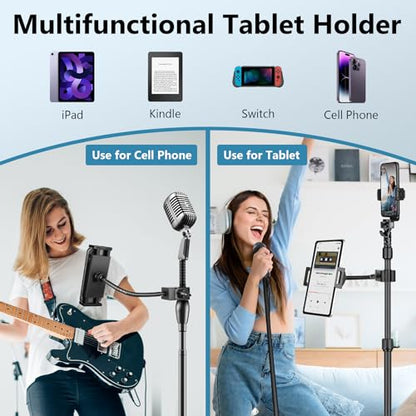 Gooseneck Tablet Holder, iPad Holder for Stroller, 4.7-12.9" Devices