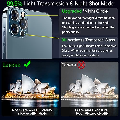 IMBZBK 3 Pack Privacy Screen Protector for iPhone 12 Pro Max,Tempered Glass - size: iPhone 12 Pro Max 6.7 inch