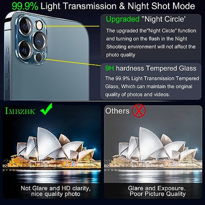 IMBZBK 3 Pack Privacy Screen Protector for iPhone 12 Pro Max,Tempered Glass - size: iPhone 12 Pro Max 6.7 inch