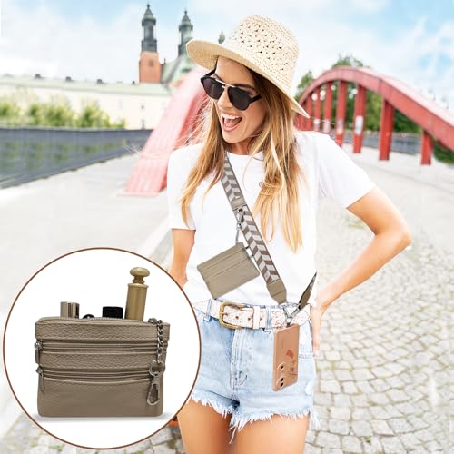 Cell Phone Lanyard with Wallet - Anti-Theft Crossbody Adjustable Phone Strap for Most Smartphones, for Men & Women - color: Khaki